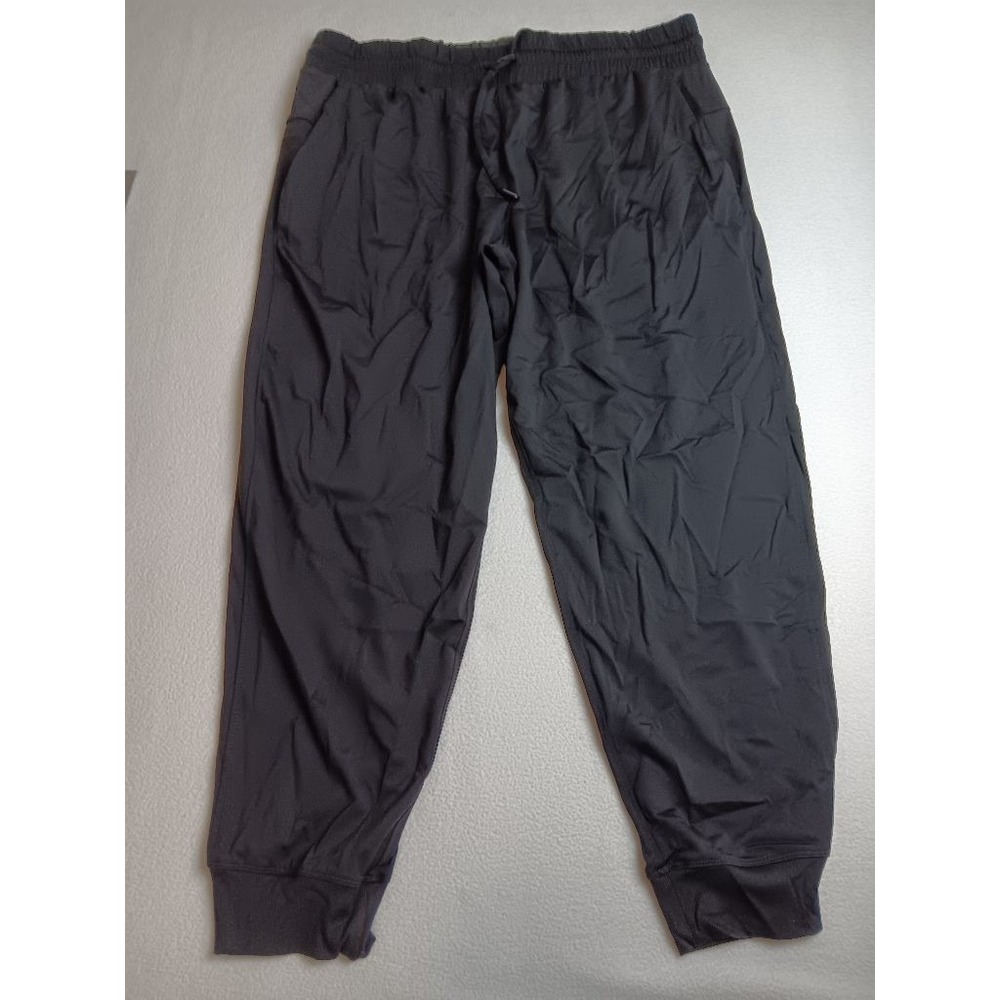 Member's Mark Travel Jogger Pants Mens XXL Black Nylon Spandex Cuffed Athletic